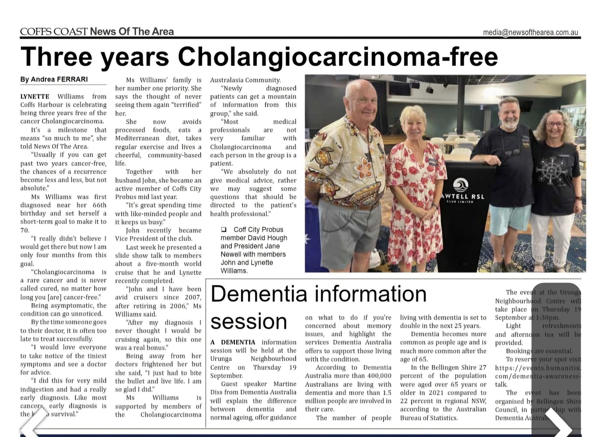 Lynette Williams - Cholangiocarcinoma Survivor