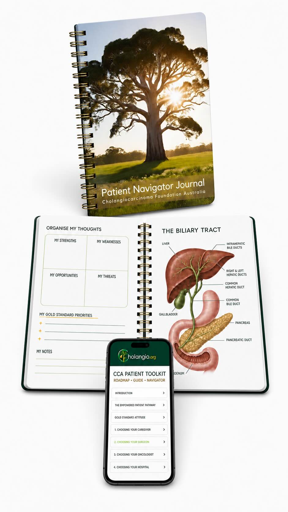 Patient Navigator Journal for newly diagnosed cholangiocarcinoma patients